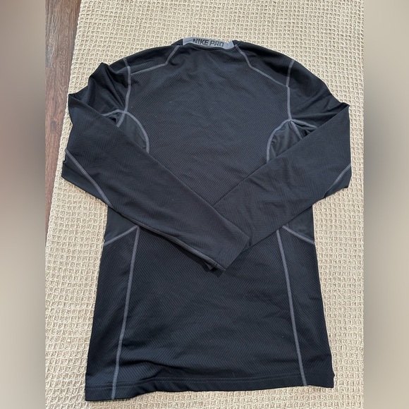 NIKE PRO DRI-FIT FITTED LONG-SLEEVE SPORTS T-SHIRT BLACK M - Picture 3 of 5